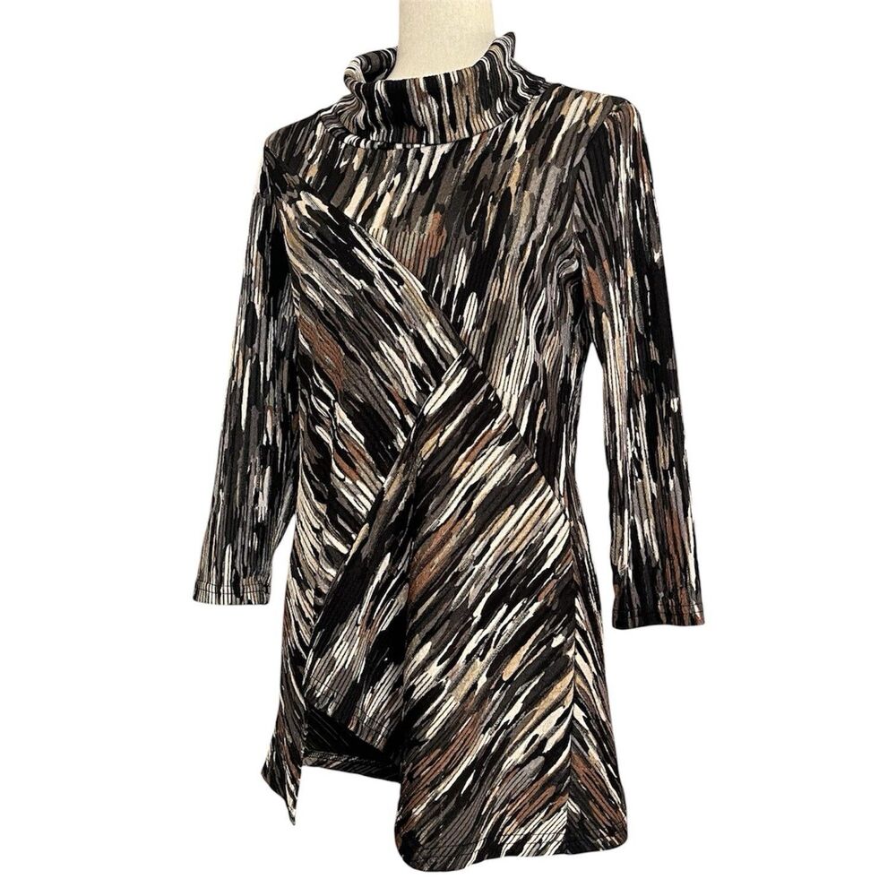 Joseph Ribkoff Tunic Top Size 2 Architectural Asymmetric Statement Professional